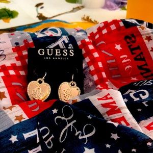 New Guess Earrings in Rose Gold